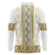 Ukraine Long Sleeve Polo Shirt Traditional Braided Rope Belt Yellow Folk Pattern
