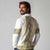 Ukraine Long Sleeve Polo Shirt Traditional Braided Rope Belt Yellow Folk Pattern