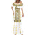 Ukraine Mermaid Dress Traditional Braided Rope Belt Yellow Folk Pattern