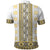 Ukraine Polo Shirt Traditional Braided Rope Belt Yellow Folk Pattern