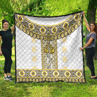 Ukraine Quilt Traditional Braided Rope Belt Yellow Folk Pattern