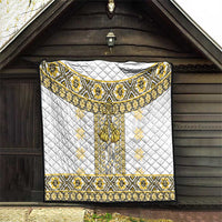 Ukraine Quilt Traditional Braided Rope Belt Yellow Folk Pattern
