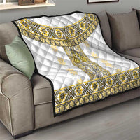 Ukraine Quilt Traditional Braided Rope Belt Yellow Folk Pattern