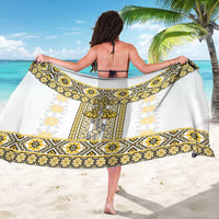 Ukraine Sarong Traditional Braided Rope Belt Yellow Folk Pattern