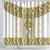 Ukraine Shower Curtain Traditional Braided Rope Belt Yellow Folk Pattern