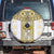 Ukraine Spare Tire Cover Traditional Braided Rope Belt Yellow Folk Pattern