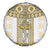 Ukraine Spare Tire Cover Traditional Braided Rope Belt Yellow Folk Pattern