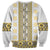 Ukraine Sweatshirt Traditional Braided Rope Belt Yellow Folk Pattern