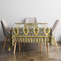 Ukraine Tablecloth Traditional Braided Rope Belt Yellow Folk Pattern