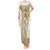 Ukraine Tank Maxi Dress Traditional Braided Rope Belt Yellow Folk Pattern