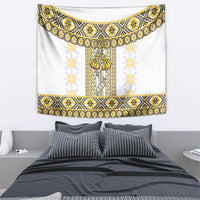 Ukraine Tapestry Traditional Braided Rope Belt Yellow Folk Pattern