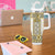 Ukraine Tumbler With Handle Traditional Braided Rope Belt Yellow Folk Pattern
