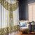 Ukraine Window Curtain Traditional Braided Rope Belt Yellow Folk Pattern