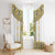 Ukraine Window Curtain Traditional Braided Rope Belt Yellow Folk Pattern