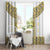 Ukraine Window Curtain Traditional Braided Rope Belt Yellow Folk Pattern