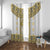 Ukraine Window Curtain Traditional Braided Rope Belt Yellow Folk Pattern