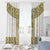 Ukraine Window Curtain Traditional Braided Rope Belt Yellow Folk Pattern