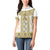 Ukraine Women Polo Shirt Traditional Braided Rope Belt Yellow Folk Pattern