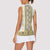 Ukraine Women Sleeveless Polo Shirt Traditional Braided Rope Belt Yellow Folk Pattern