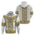 Ukraine Zip Hoodie Traditional Braided Rope Belt Yellow Folk Pattern