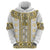 Ukraine Zip Hoodie Traditional Braided Rope Belt Yellow Folk Pattern