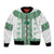 Ukraine Bomber Jacket Traditional Braided Rope Belt Green Folk Pattern