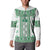 Ukraine Button Sweatshirt Traditional Braided Rope Belt Green Folk Pattern