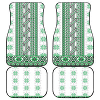 Ukraine Car Mats Traditional Braided Rope Belt Green Folk Pattern