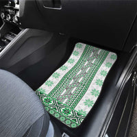 Ukraine Car Mats Traditional Braided Rope Belt Green Folk Pattern