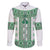 Ukraine Family Matching Puletasi and Hawaiian Shirt Traditional Braided Rope Belt Green Folk Pattern