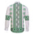 Ukraine Family Matching Puletasi and Hawaiian Shirt Traditional Braided Rope Belt Green Folk Pattern