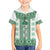 Ukraine Family Matching Short Sleeve Bodycon Dress and Hawaiian Shirt Traditional Braided Rope Belt Green Folk Pattern