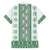 Ukraine Family Matching Summer Maxi Dress and Hawaiian Shirt Traditional Braided Rope Belt Green Folk Pattern