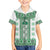 Ukraine Family Matching Summer Maxi Dress and Hawaiian Shirt Traditional Braided Rope Belt Green Folk Pattern