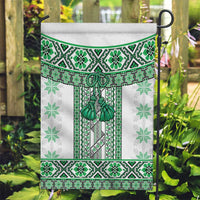 Ukraine Garden Flag Traditional Braided Rope Belt Green Folk Pattern