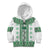 Ukraine Kid Hoodie Traditional Braided Rope Belt Green Folk Pattern
