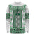 Ukraine Long Sleeve Shirt Traditional Braided Rope Belt Green Folk Pattern