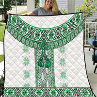 Ukraine Quilt Traditional Braided Rope Belt Green Folk Pattern