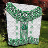Ukraine Quilt Traditional Braided Rope Belt Green Folk Pattern