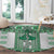 Ukraine Round Carpet Traditional Braided Rope Belt Green Folk Pattern