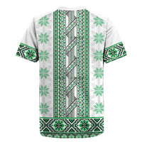 Ukraine Rugby Jersey Traditional Braided Rope Belt Green Folk Pattern