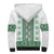 Ukraine Sherpa Hoodie Traditional Braided Rope Belt Green Folk Pattern