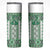 Ukraine Skinny Tumbler Traditional Braided Rope Belt Green Folk Pattern