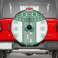 Ukraine Spare Tire Cover Traditional Braided Rope Belt Green Folk Pattern