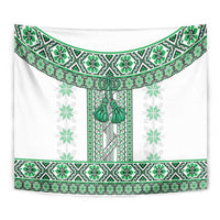 Ukraine Tapestry Traditional Braided Rope Belt Green Folk Pattern