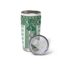 Ukraine Tumbler Cup Traditional Braided Rope Belt Green Folk Pattern