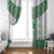 Ukraine Window Curtain Traditional Braided Rope Belt Green Folk Pattern