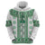 Ukraine Zip Hoodie Traditional Braided Rope Belt Green Folk Pattern