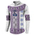 Ukraine Button Sweatshirt Traditional Braided Rope Belt Purple Folk Pattern