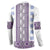 Ukraine Button Sweatshirt Traditional Braided Rope Belt Purple Folk Pattern
